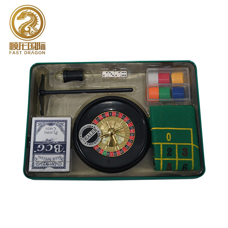 DRA-GS0501 High Quality 5-1 Game Set with 6 Inch Turntable Manual Roulette Set 
